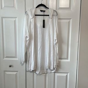 Tahari sheer linen hoodie size 3X